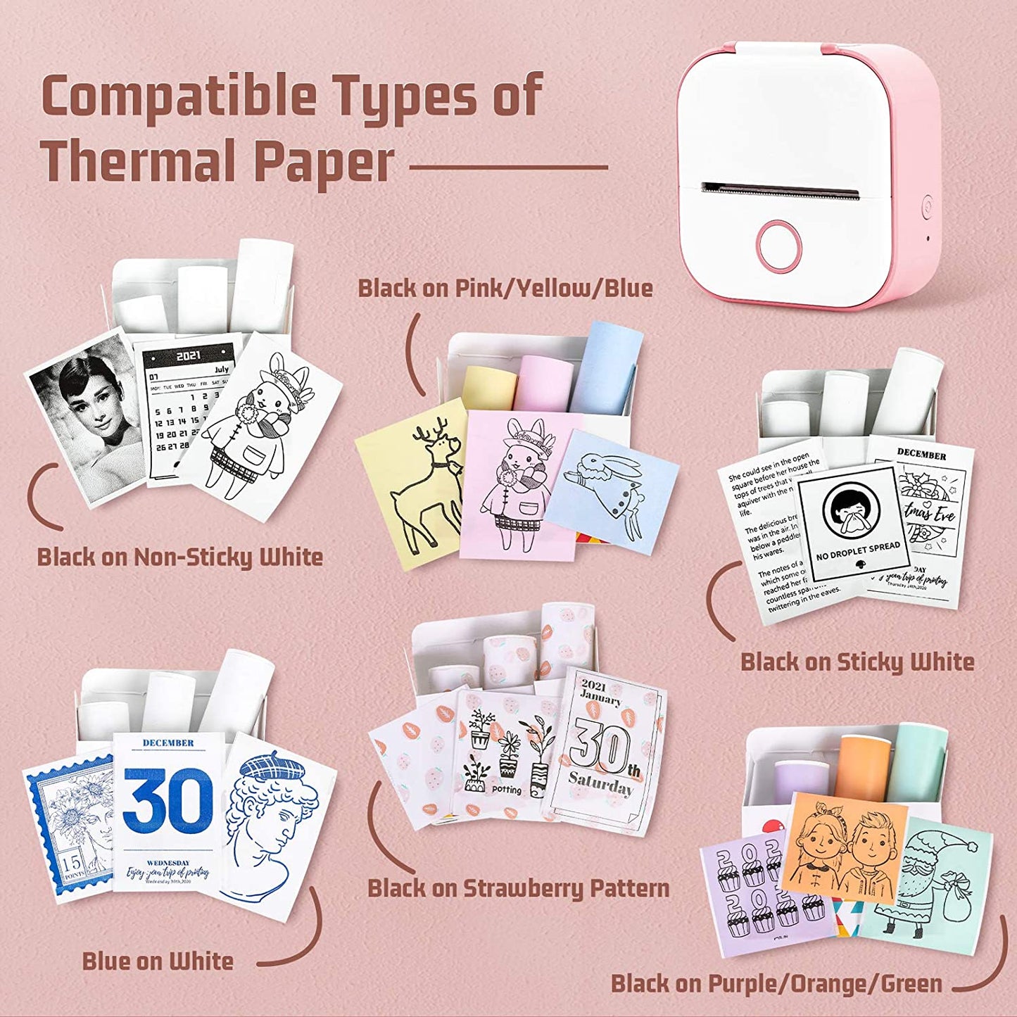 Rolls adhesive Thermal Paper