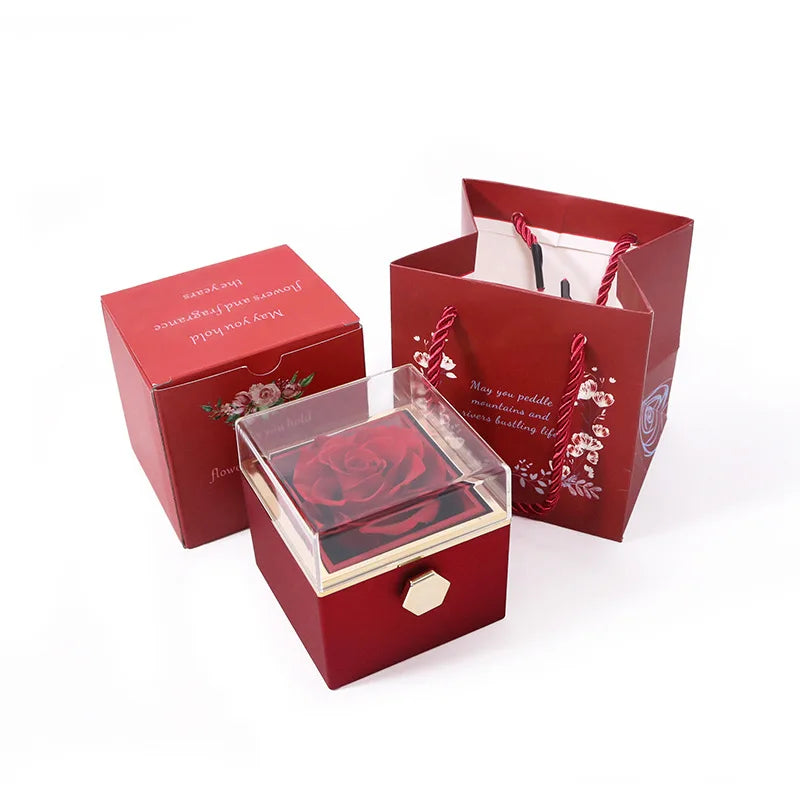 Bold Boutique | Eternal Rose Box & Engraved Necklace