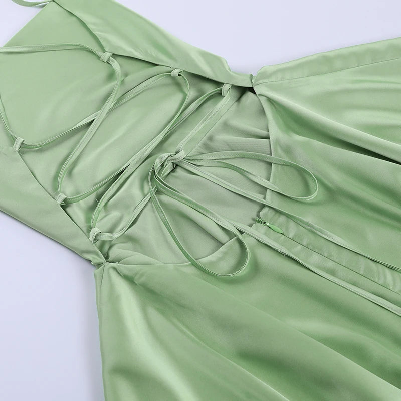 Backless Satin Dress | Buy 1 Get 1 FREE 🎁